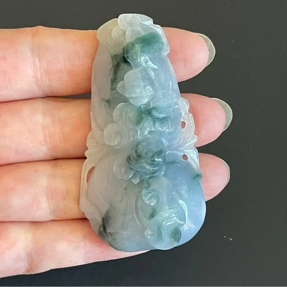 New natural Burmese carved Jade Pendant